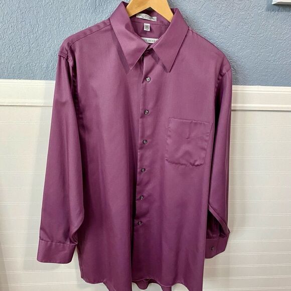 Geoffrey Beene Sateen  Dress Button Down Shirt - Picture 1 of 4